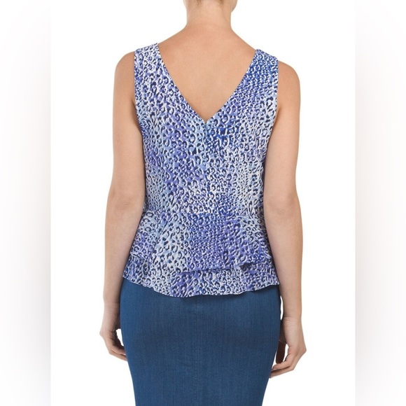 Rebecca Taylor Blue Peplum Tank Top - Picture 7 of 12
